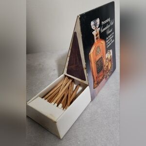 Vintage Canadian Club Whiskey Table Tent W/ Wooden Matches 1980s Collectible Ad